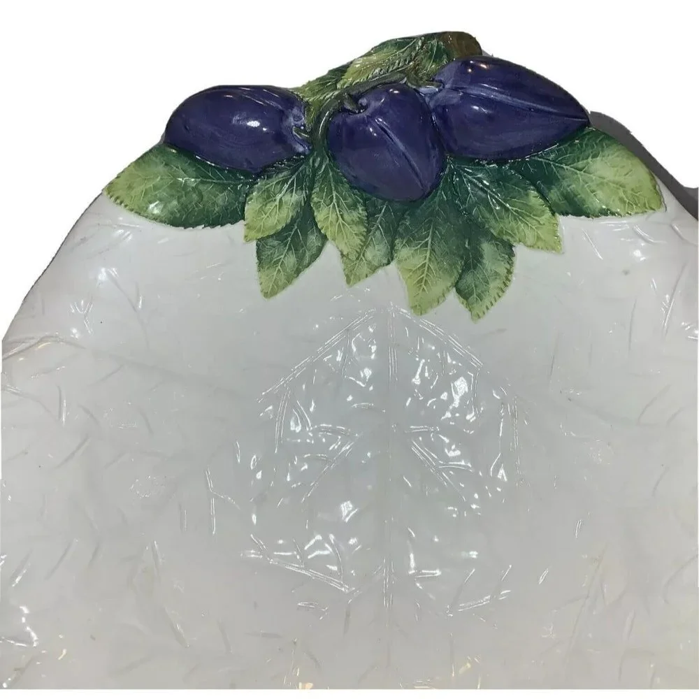 Bassano Decorato Armano Made in Italy Ceramic Fig Leaf Serving Bowl 1280/32x25
